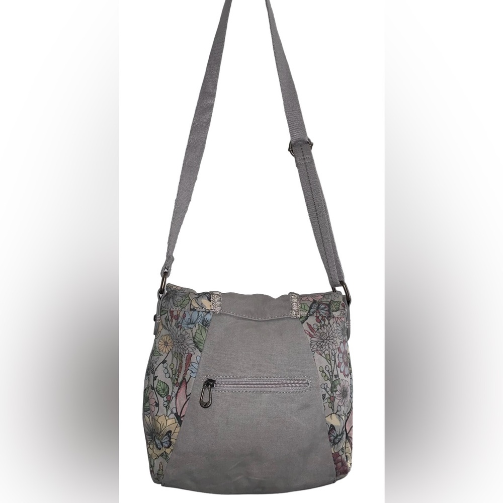 Sakroots Artist Circle Foldover Crossbody Bag Butterflies and Flowers - Picture 3 of 9